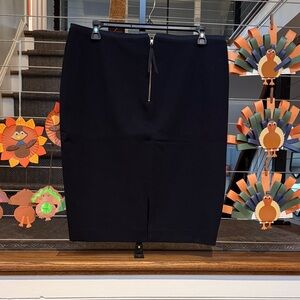 Boden Navy Pencil Skirt with exposed rear zipper